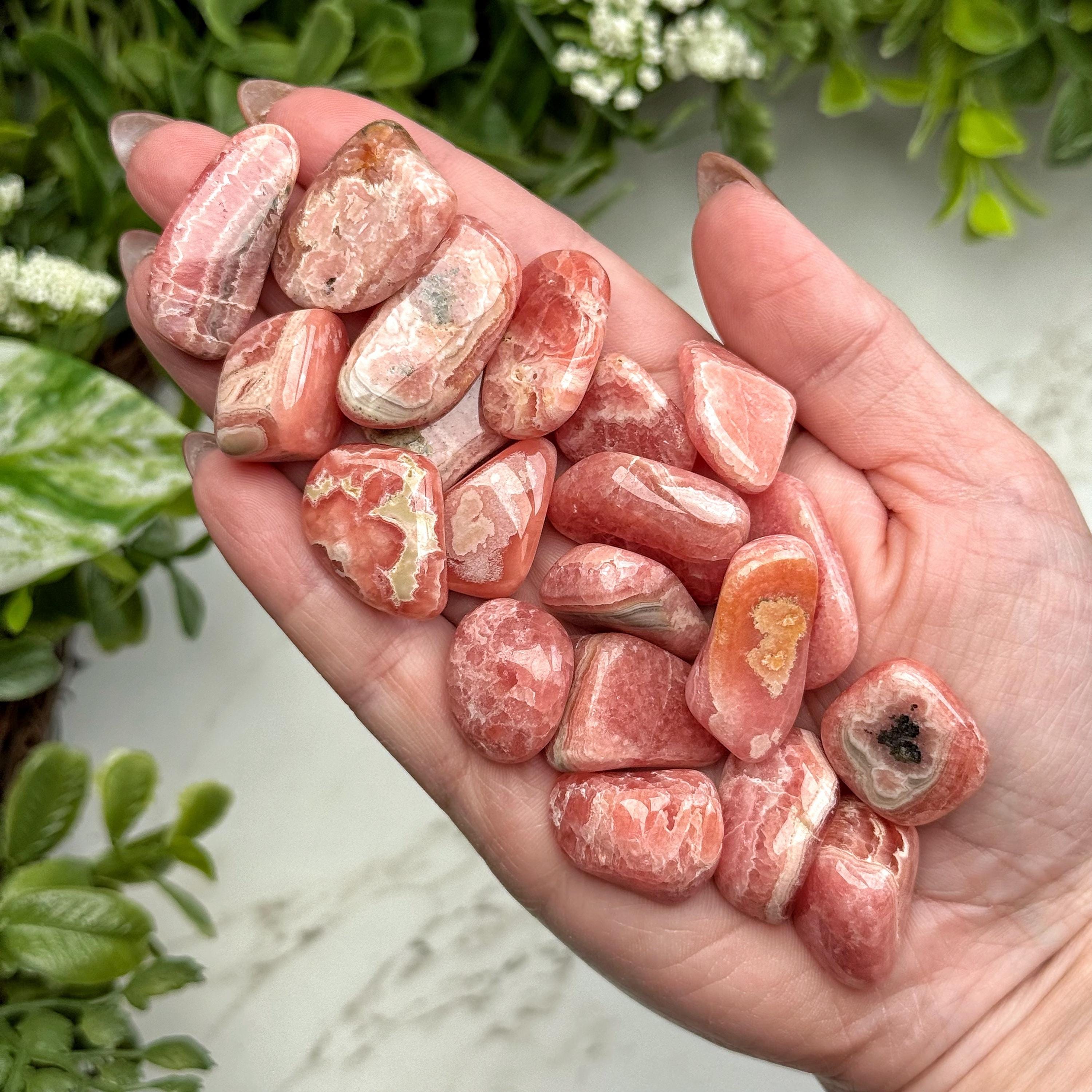 Rhodochrosite Tumble | S-xl | - No. 305 (polished Pink Crystal Pocket Stone, Heart Chakra, Love)