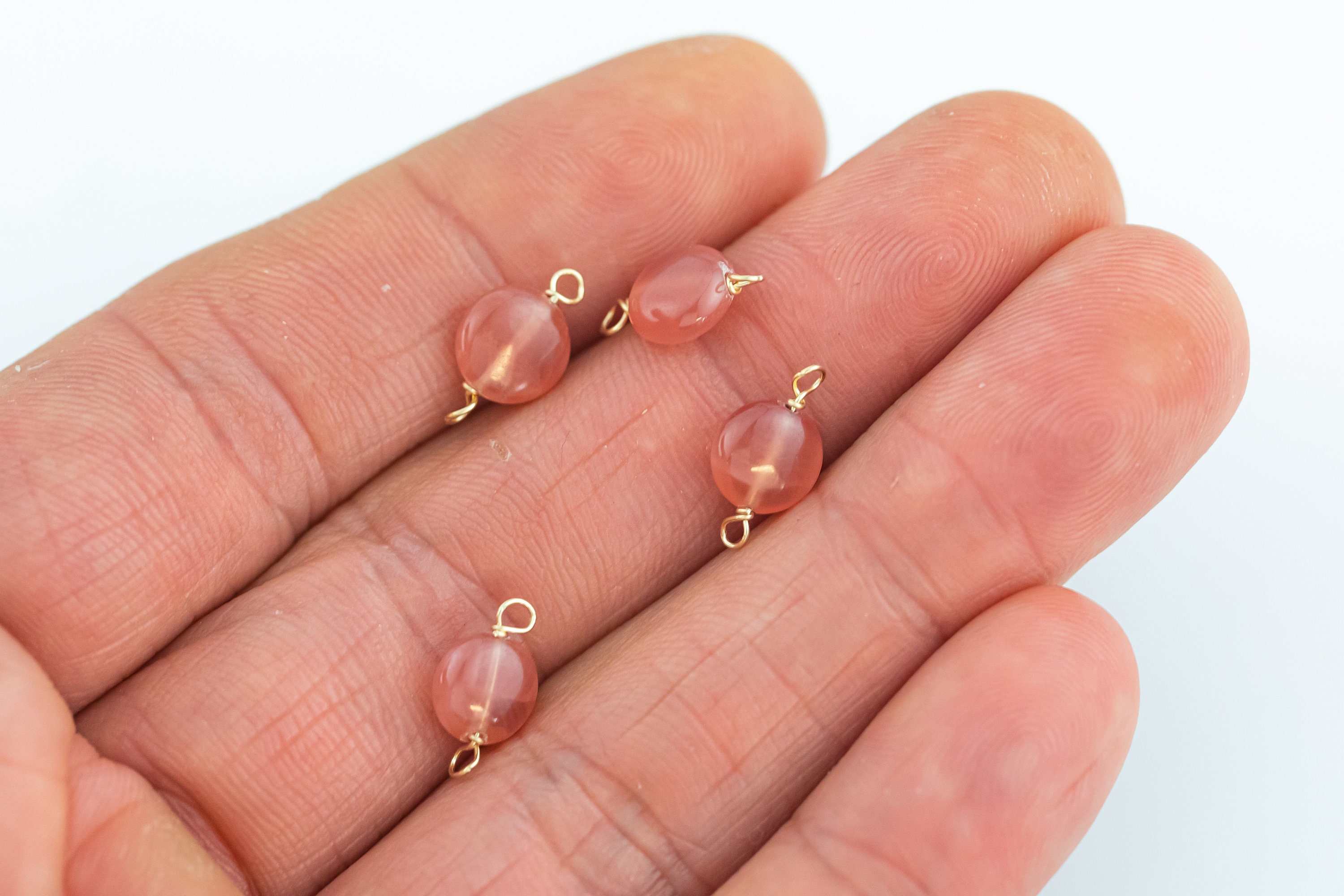 Usa Gold Filled Permanent Jewelry Connectors Rhodochrosite 8mm Puffy Coin Gemmy Quality Connector Or Charm 1420 Gold Filled Usa Gold Filled Permanent Jewelry Connectors Rhodochrosite 8mm Puffy Coin Gemmy Quality Connector Or Charm 1420 Gold Filled