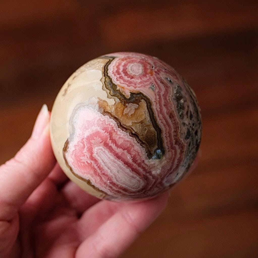 Xl Rhodochrosite Sphere | Rhodochrosite Crystal Sphere