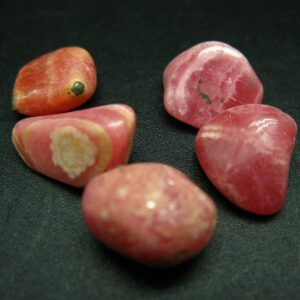 Lot Of 5 Natural Rich Pink Color Rhodochrosite Tumbled Stones From Argentina Lot Of 5 Natural Rich Pink Color Rhodochrosite Tumbled Stones From Argentina