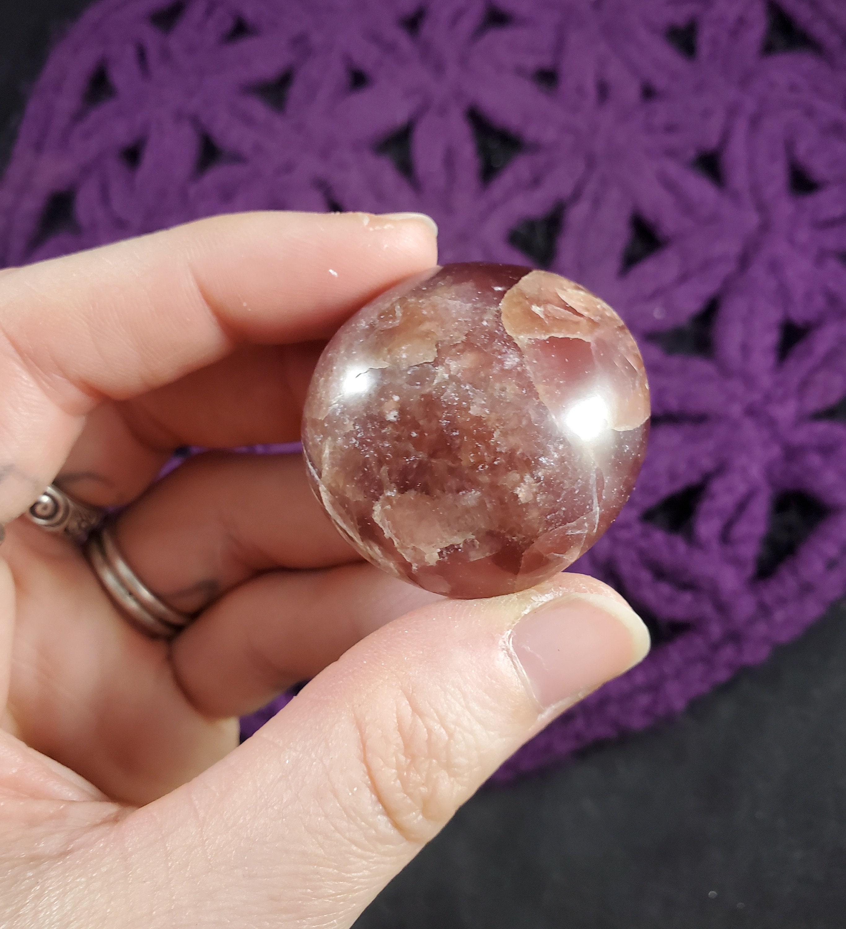 Rhodochrosite Tumbled Stone Dark Pink Red Pebble Small Palmstone Crystal Gem Large Tumble Crystals Polished Love Heart Chakra Argentina