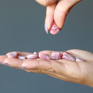 Rhodochrosite Tumbled Stone Rolling Love Pink Crystal Rhodochrosite Tumbled Stone Rolling Love Pink Crystal