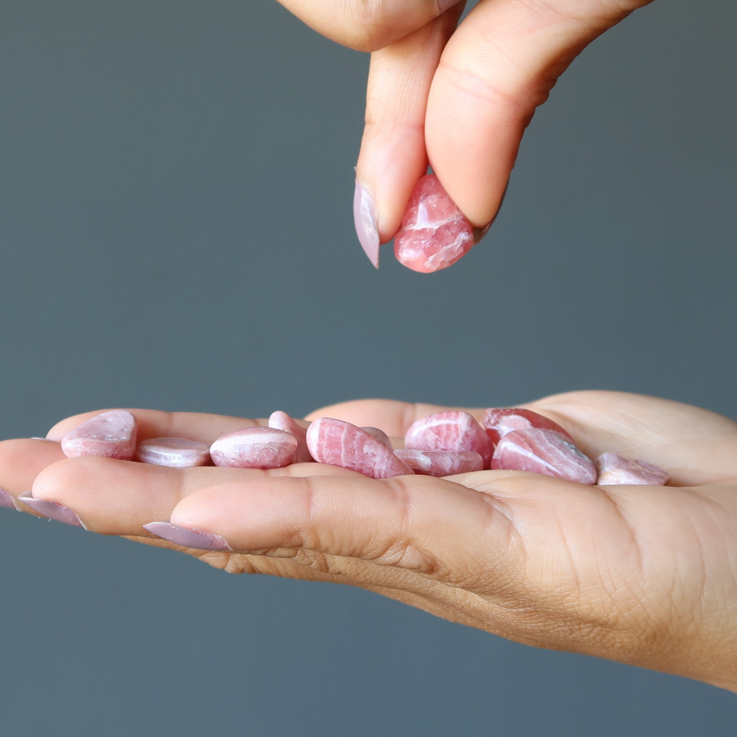 Rhodochrosite Tumbled Stone Rolling Love Pink Crystal Rhodochrosite Tumbled Stone Rolling Love Pink Crystal