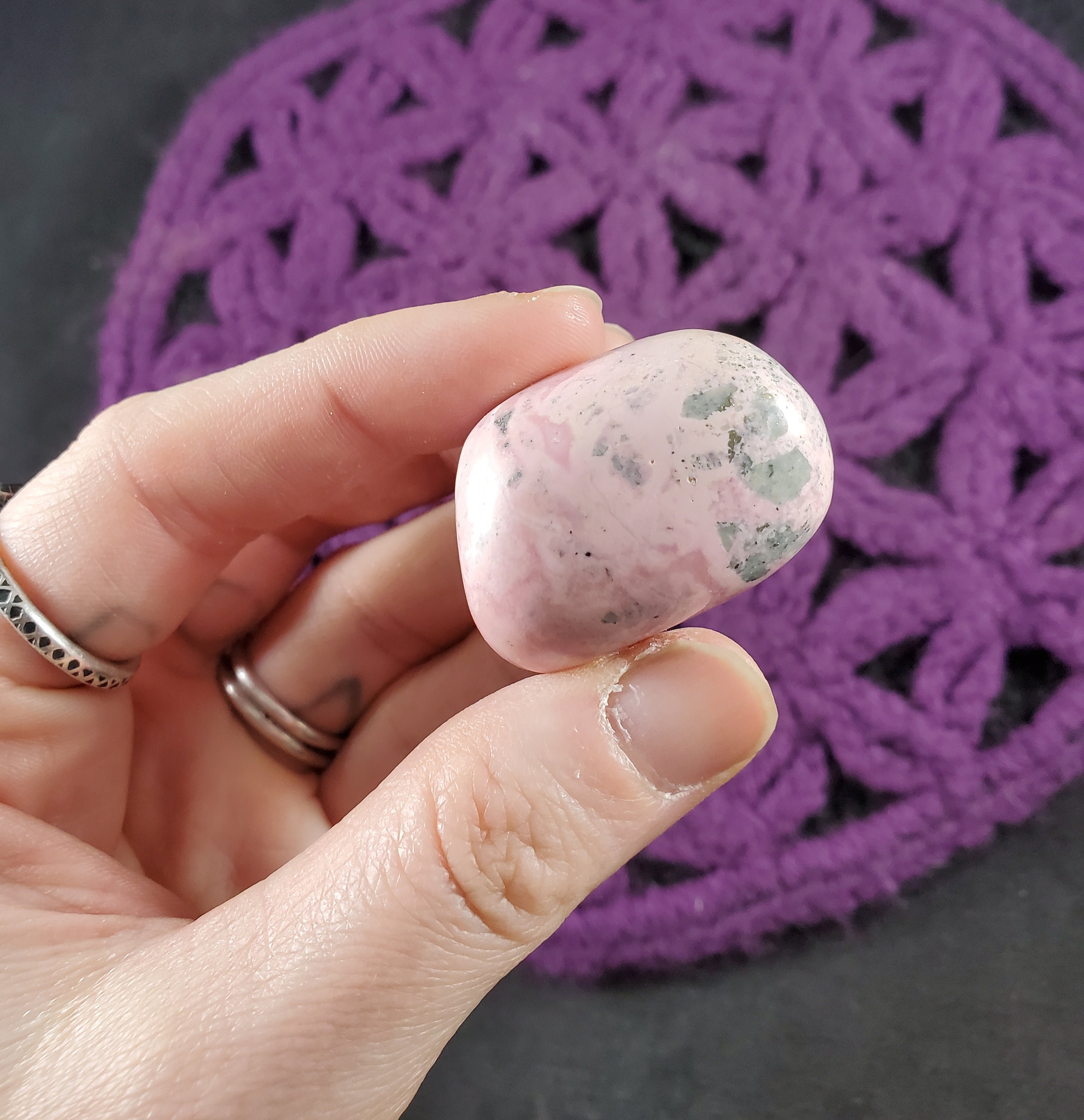 Rhodochrosite Tumble Stone Light Pink Pebble Crystal Gem Tumbled Crystals Polished Love Heart Chakra Peru Rhodochrosite Tumble Stone Light Pink Pebble Crystal Gem Tumbled Crystals Polished Love Heart Chakra Peru