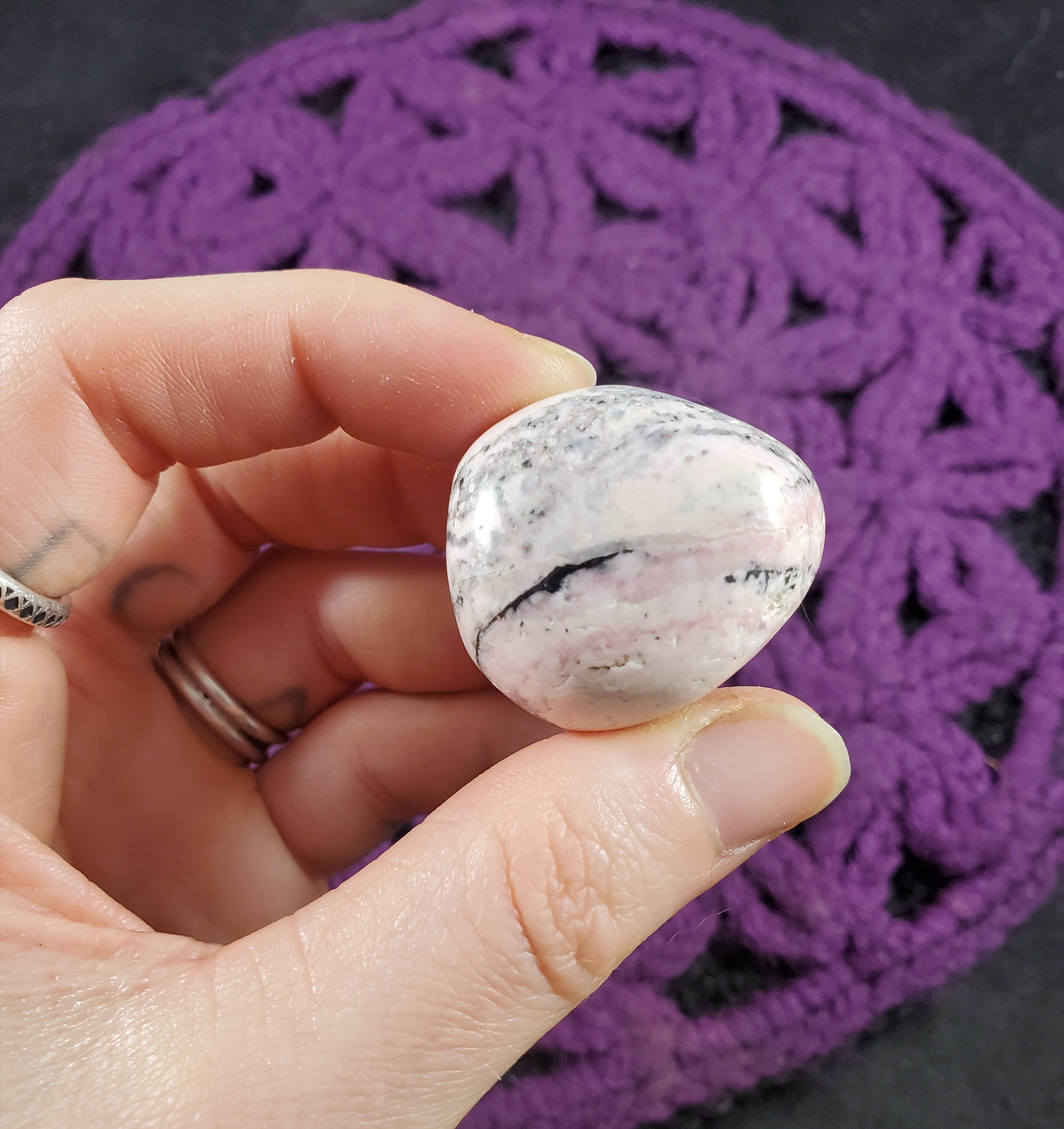 Rhodochrosite Tumble Stone Light Pink Pebble Crystal Gem Tumbled Crystals Polished Love Heart Chakra Peru Rhodochrosite Tumble Stone Light Pink Pebble Crystal Gem Tumbled Crystals Polished Love Heart Chakra Peru