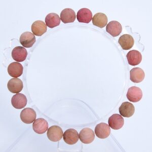8mm Matte Haitian Flower Rhodonite Beads Bracelet Grade Aaa Genuine Natural Round Gemstone 7" Bulk Lot Options (106737h-061)