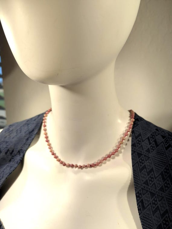 Rhodonite Anklet Choker • 4mm • Multi-use • Self-love Gemstone • Rhodonite Anklet • Rhodonite Multi-wrap Bracelet • 5123