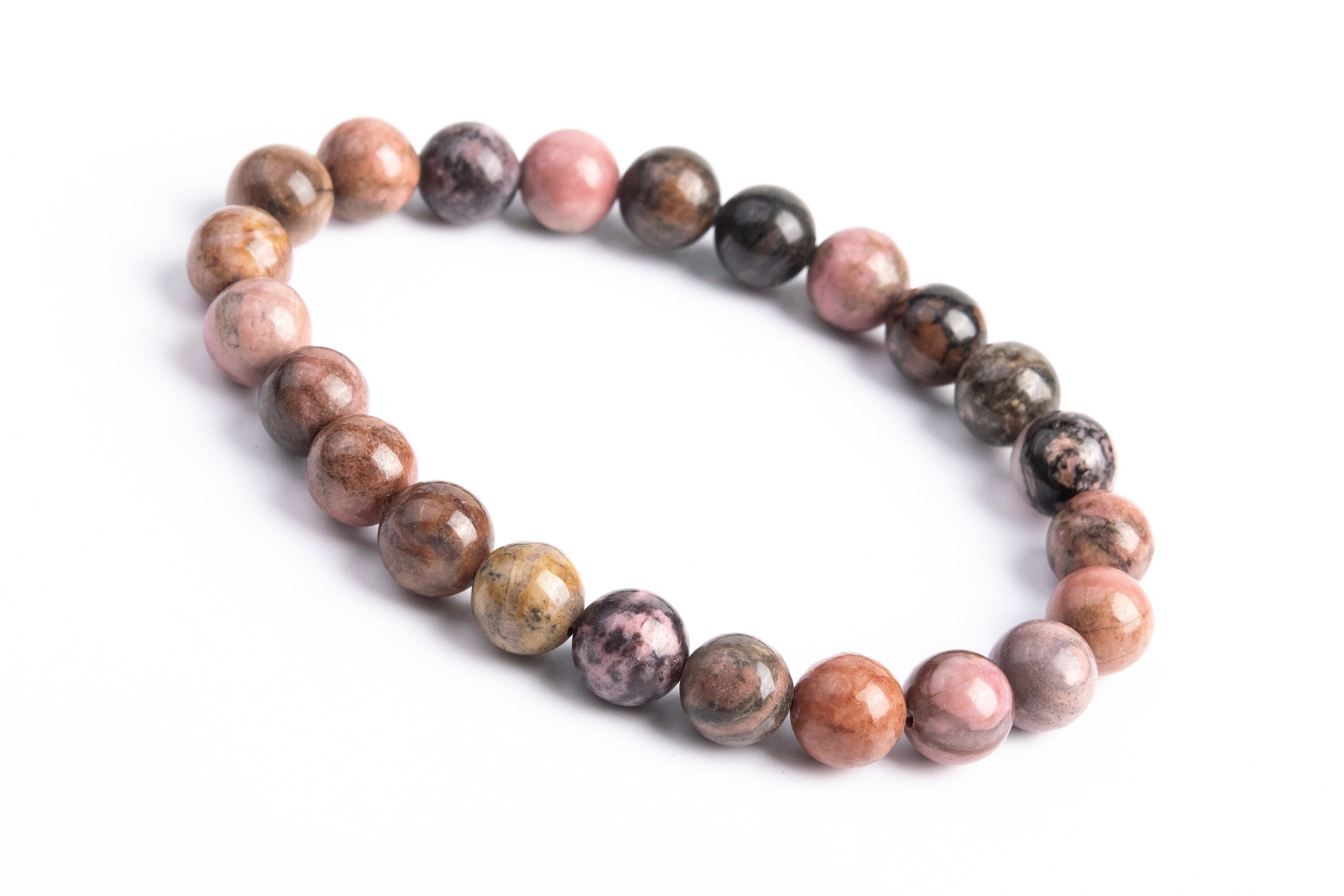 Genuine Natural Rhodonite Gemstone Beads 8mm Pink Round Aaa Quality Bracelet (106625h-2024) Genuine Natural Rhodonite Gemstone Beads 8mm Pink Round Aaa Quality Bracelet (106625h-2024)