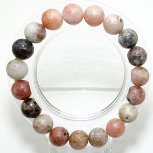 Natural Rhodonite Gemstone Beads Size 6mm 8mm 10mm Gemstone Stretch Elastic Cord Handmade Bracelet Pgb52