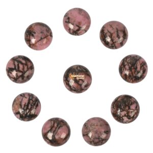 16mm Matrix Rhodonite Gemstone Round Flatback Cab Cabochon Stone Loose Stone Cab DIY Jewelry Making Stone