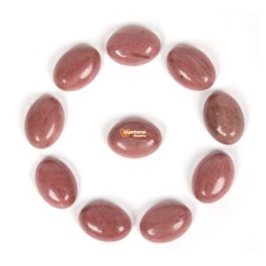 18mm Pink rhodonite gemstone oval cab cabochon