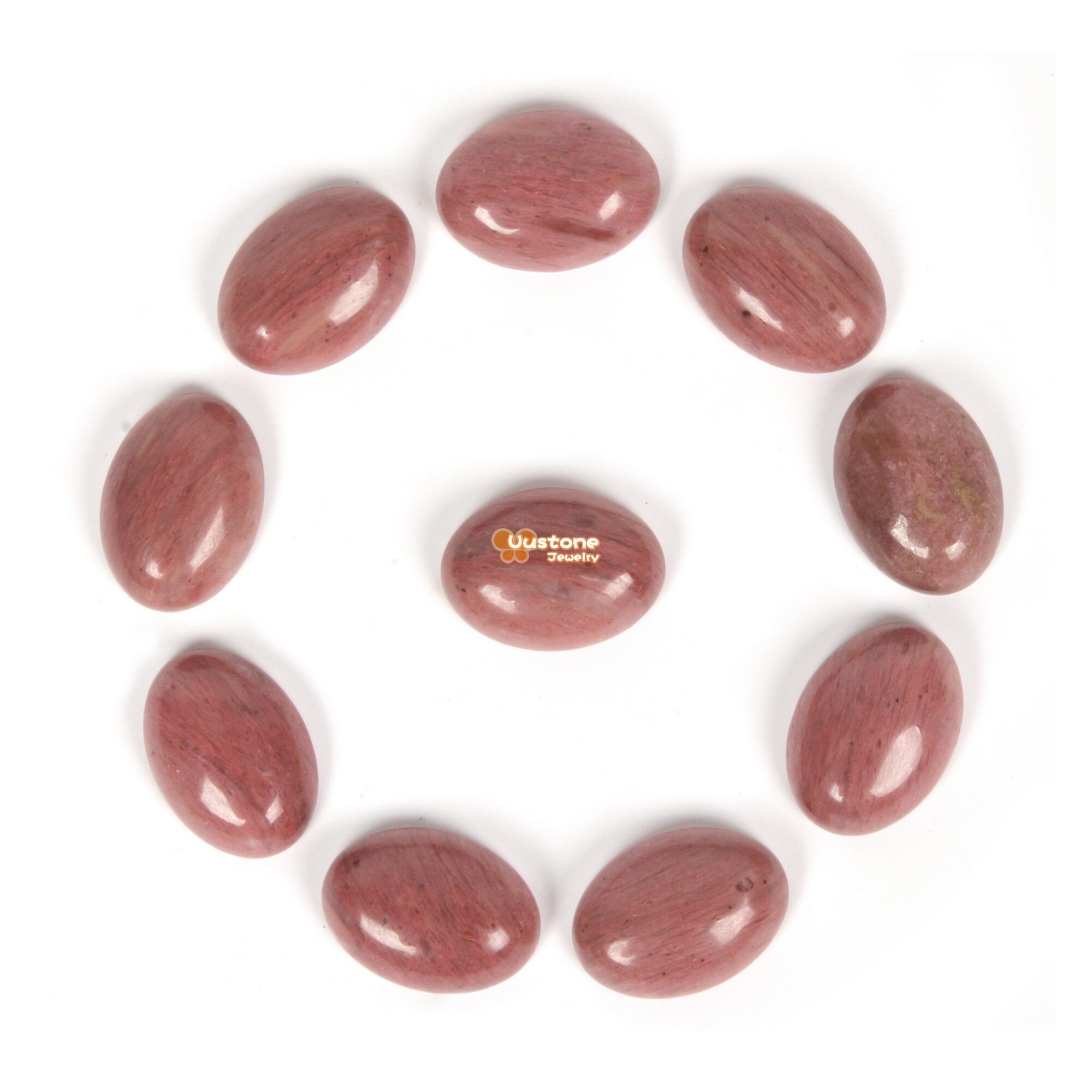 18mm Pink Rhodonite Gemstone Oval Cab Cabochon