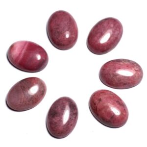 1pc - Cabochon Pierre Rhodonite Ovale 20x15mm rose gris - 7427039743129