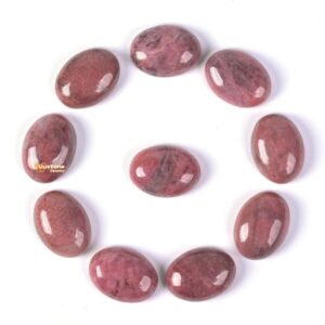 20mm Rhodonite oval flatback cab cabochon DIY jewelry making
