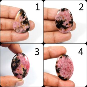 Awesome~ Rhodonite Crystal. Pink Rhodonite Gemstone. Natural Rhodonite Cabochon. Mix Shape Rhodonite Loose For Jewelry. Variation