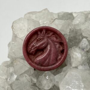 Rhodonite Carved Horse Cabochon 26CT