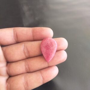 Natural Rhodonite Stone Cabochon: 33 Carat Gemstone, 27x18x5 MM
