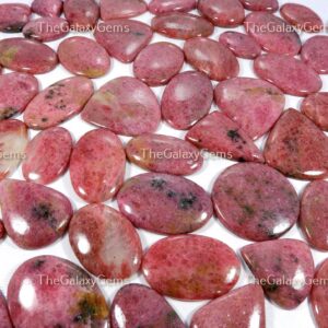 Pink Rhodonite Gemstone. Charming~ Natural Rhodonite Wholesale Bulk Lot. Rhodonite Cabochon. Healing Rhodonite Crystal Up To 5000 Cts