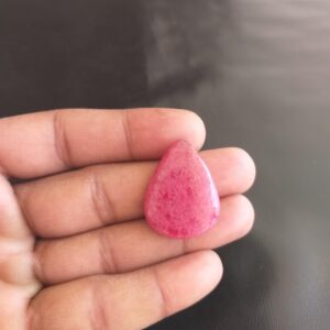 Rhodonite Stone Cabochon: 44 Carat Gemstone, 30x23x5 MM