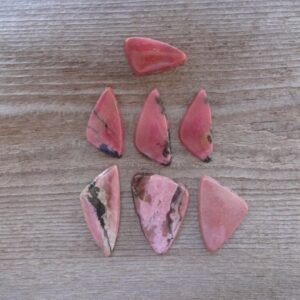 Rhodonite Triangle Cabochon, Natural Pink Rhodonite, Pink Gemstones, Genuine Rhodonite, Rhodonite For Jewelry Making, Russian Stones
