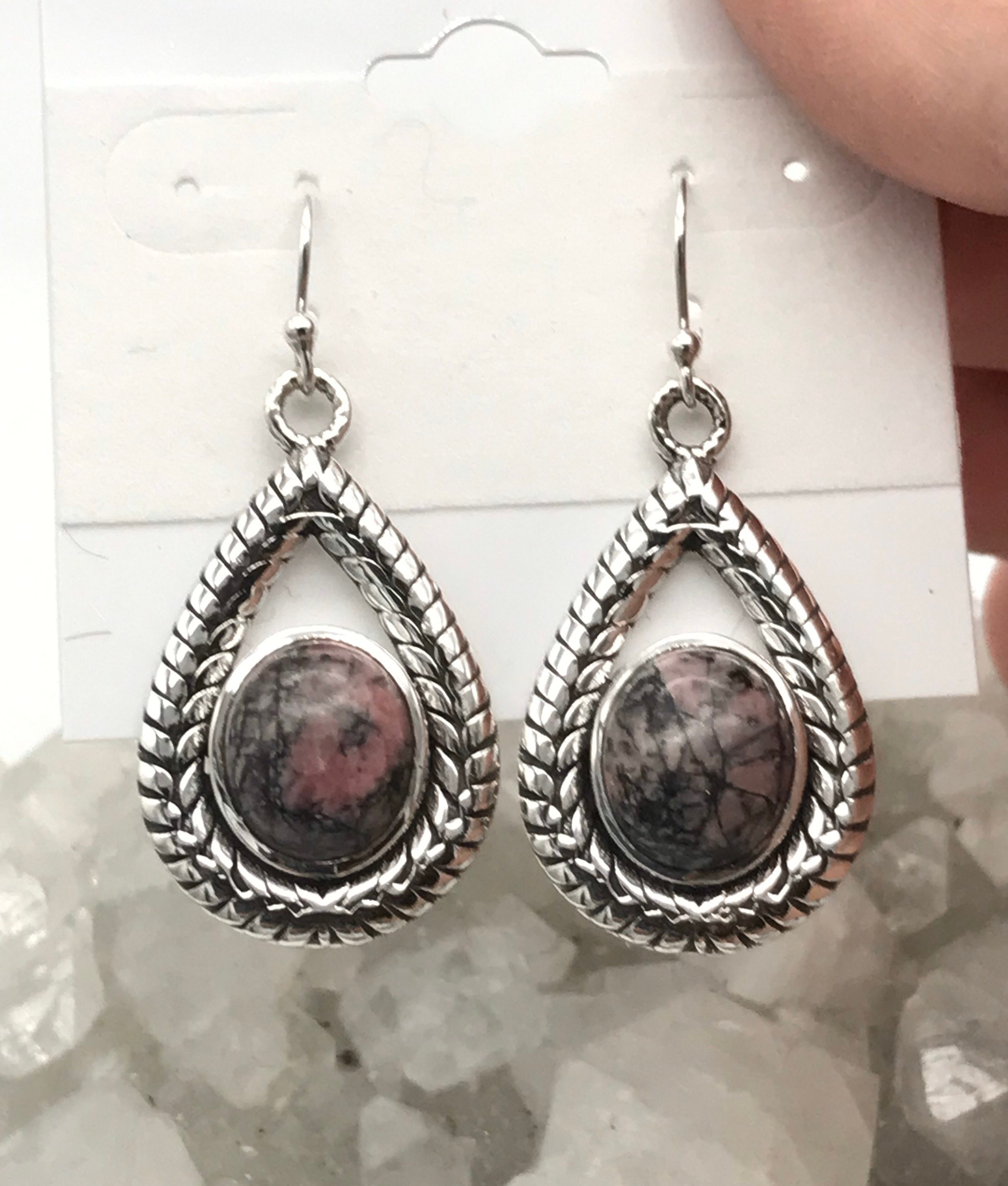 Rhodonite Earrings