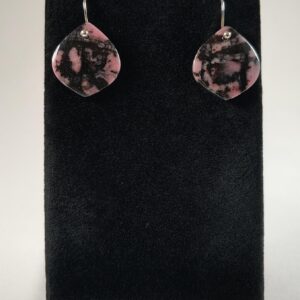 Rhodonite And Sterling Silver Earrings Handmade By Chris Hay Rhodonite And Sterling Silver Earrings Handmade By Chris Hay