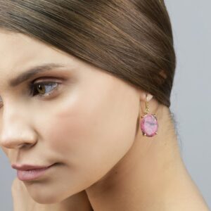Gold Dangle Rhodonite Gemstone Earrings · Oval Cut Handmade Earrings · Customizable Gemstone Earrings · Statement Earrings for Women Gold Dangle Rhodonite Gemstone Earrings · Oval Cut Handmade Earrings · Customizable Gemstone Earrings · Statement Earrings for Women