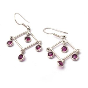 Natural Rhodonite Earrings 925 Sterling Silver | Designer Wire Wrap Earrings | Dainty Artisan Pink Gemstone Jewelry Gift for Her Natural Rhodonite Earrings 925 Sterling Silver | Designer Wire Wrap Earrings | Dainty Artisan Pink Gemstone Jewelry Gift for Her