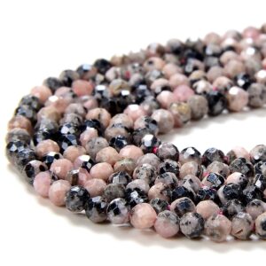 2MM Natural Rhodonite Gemstone Grade A Micro Faceted Round Loose Beads 15 inch Full Strand (80016209-P49) 2MM Natural Rhodonite Gemstone Grade A Micro Faceted Round Loose Beads 15 inch Full Strand (80016209-P49)