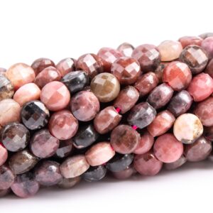 4x2MM Pink Rhodonite Beads Faceted Flat Round Button Grade AAA Genuine Natural Gemstone Loose Beads 15.5" / 7.5" Bulk Lot Options (117543) 4x2MM Pink Rhodonite Beads Faceted Flat Round Button Grade AAA Genuine Natural Gemstone Loose Beads 15.5" / 7.5" Bulk Lot Options (117543)