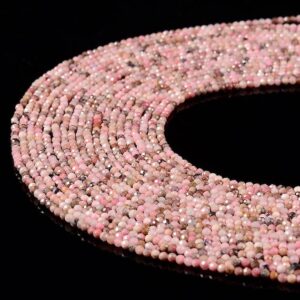 Natural Rhodonite Gemstone Micro Faceted Round 2MM 4MM Loose Beads 15 inch Full Strand BULK LOT 1,2,6,12 and 50 (P111) Natural Rhodonite Gemstone Micro Faceted Round 2MM 4MM Loose Beads 15 inch Full Strand BULK LOT 1,2,6,12 and 50 (P111)
