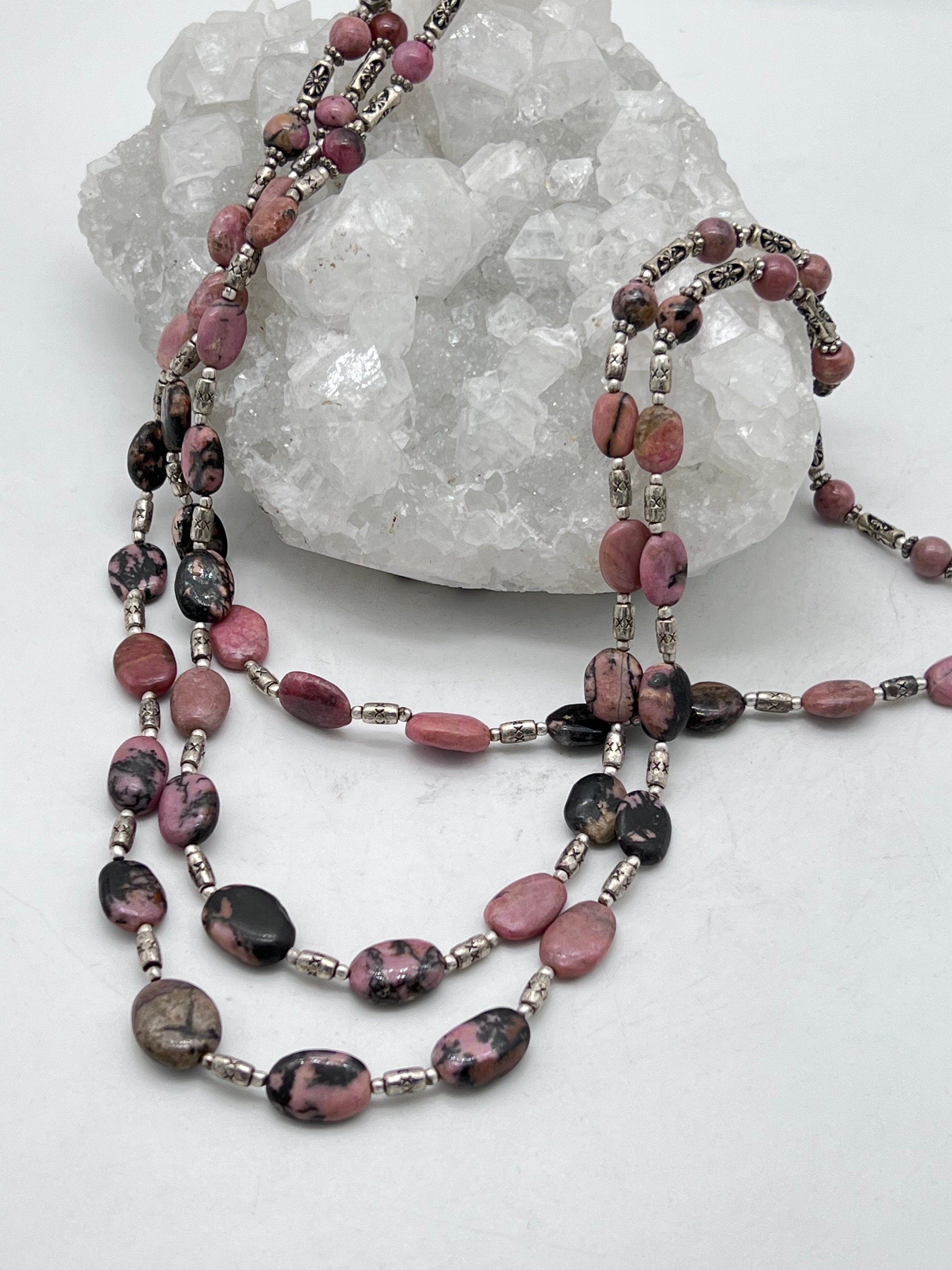 Rhodonite Beaded Necklace
