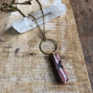 Rhodonite Point Necklace