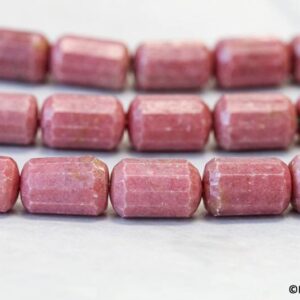 M/ Rhodonite 8x12mm Strip-Faceted Tube beads 15.5" strand Natural gemstone For Jewelry Making