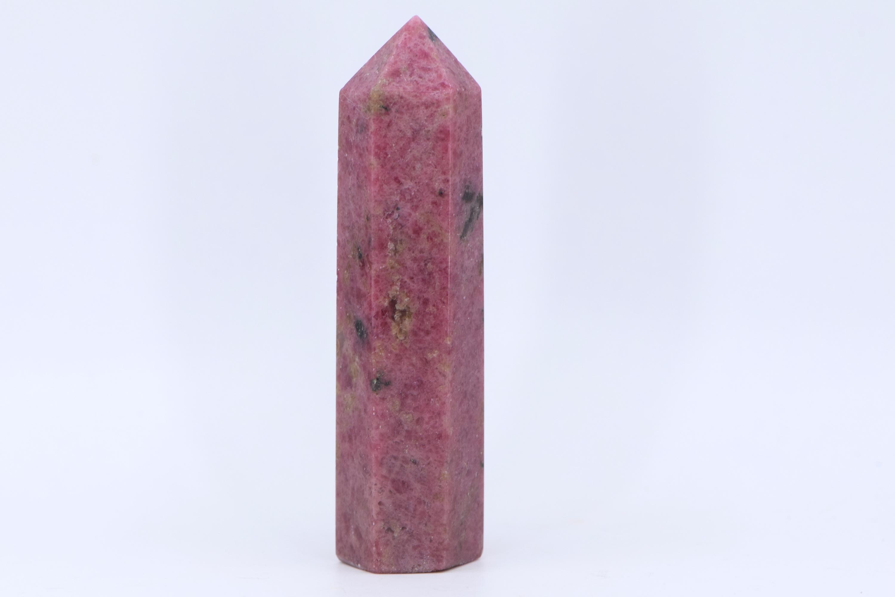 A+ Quality Dark Pink Rhodonite Tower