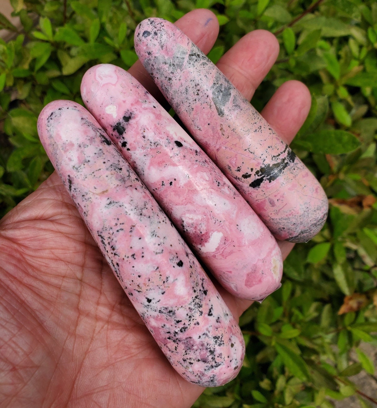 Rhodonite Crystal Wand, Peruvian Pink Rhodonite Stone For Emotional Healing, Compassion, Love Energy & Heart Chakra Balance