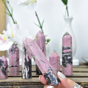 Rhodonite Crystal Point: Healing Stone For Love & Balance