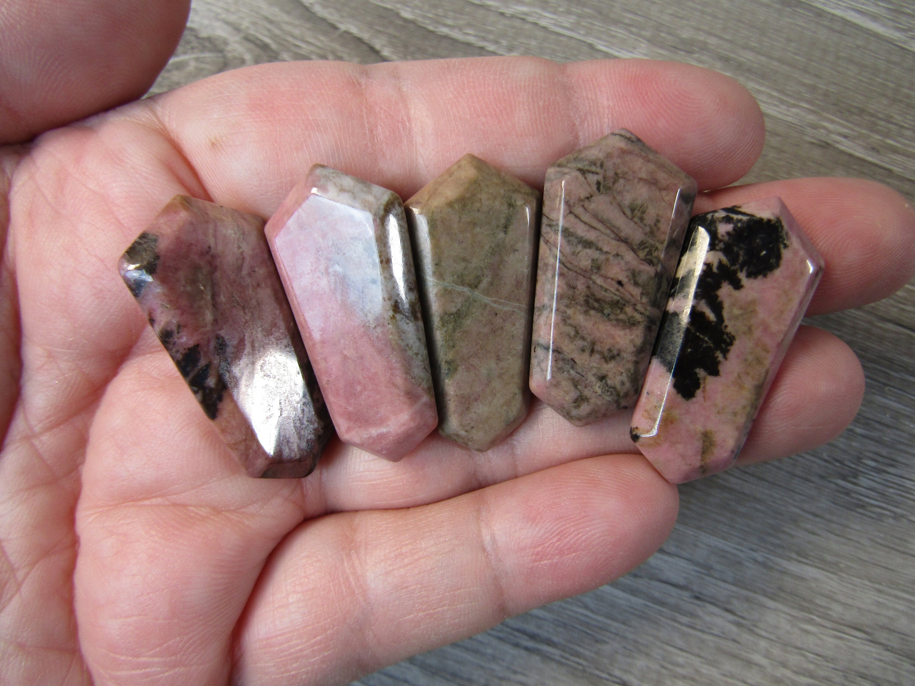 Rhodonite Double Terminated 1 Inch + Flat Wand