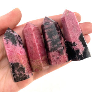Pink Rhodonite Point | Polished Natural Crystal Tower (heart Chakra)