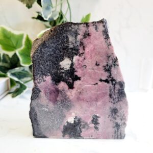 Rhodonite Crystal Specimen • Natural Mineral Display • Ethically Sourced