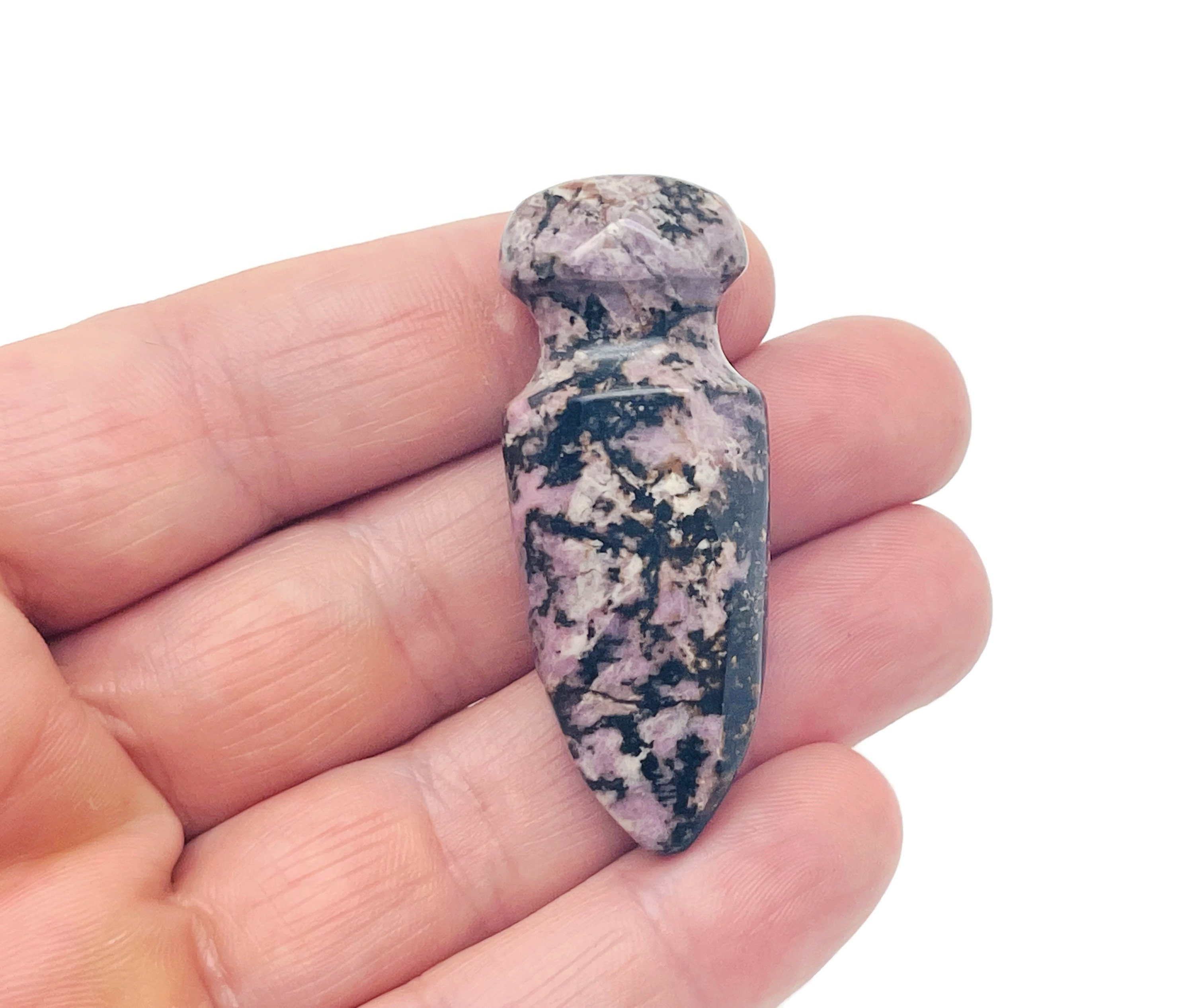 Rhodonite Mini Sword Dagger Gemstone - Sword Carved Crystal - Crystal Energy - Mineral Specimen - Crystal Gifts - Sw1010