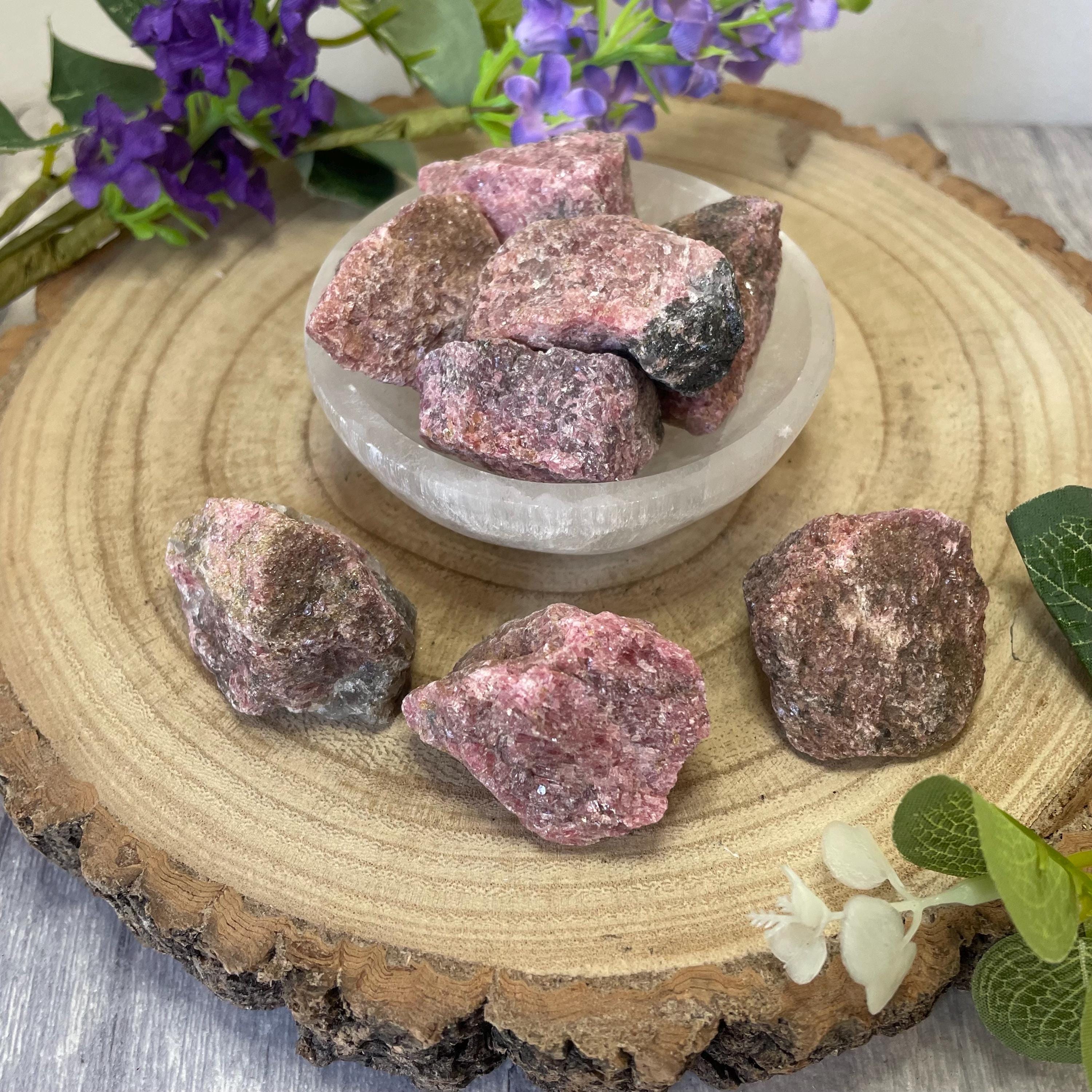 Pink Rhodonite Raw Rough Natural Stone