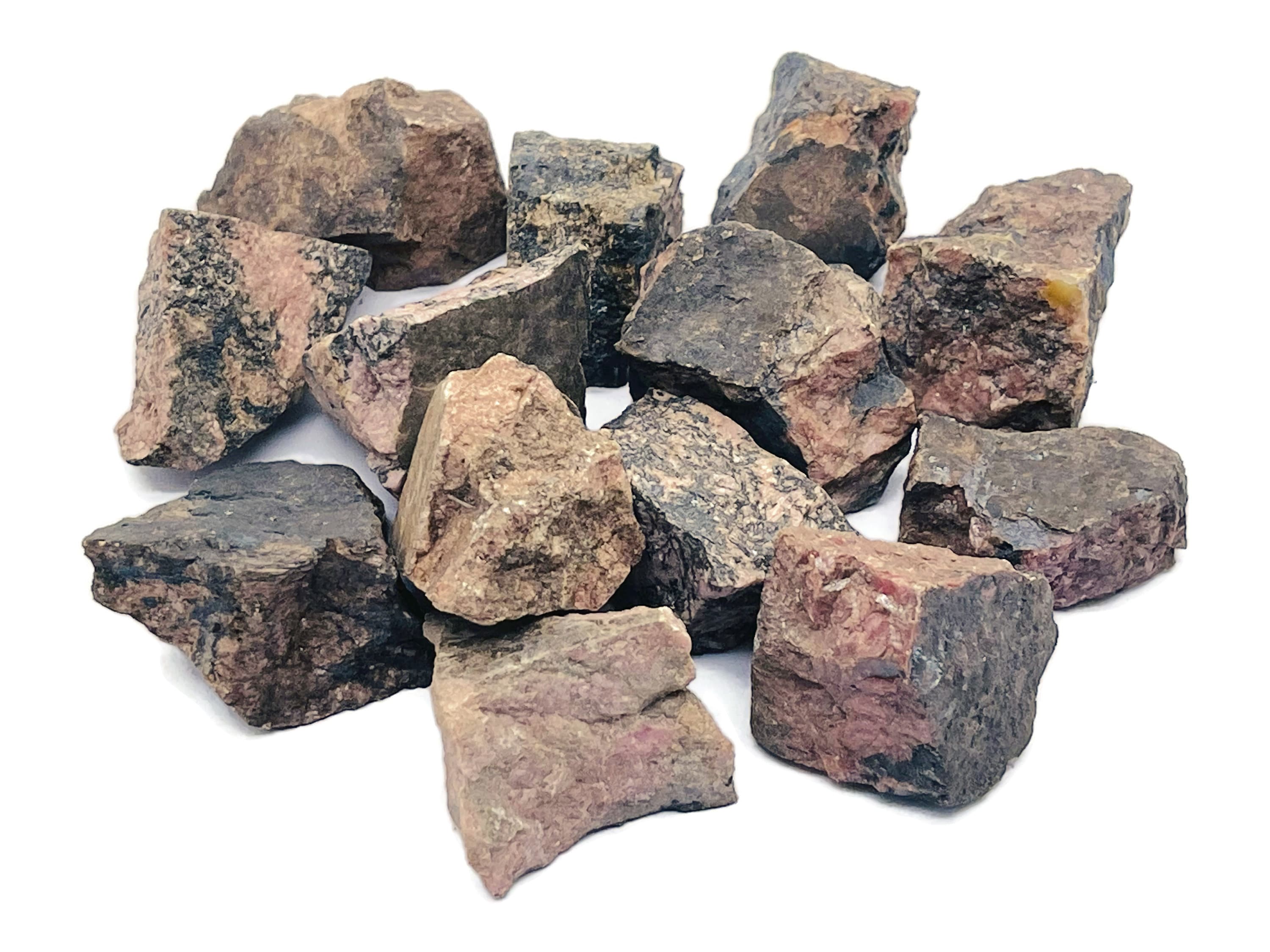 Raw Rhodonite – Rough Rhodonite – Raw Crystal – Chunk Stones - Ra1138