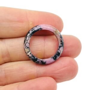 Rhodonite Ring - Crystal Ring – Natural Rhodonite - Jewelry Making Supplies - RI1024 Rhodonite Ring - Crystal Ring – Natural Rhodonite - Jewelry Making Supplies - RI1024