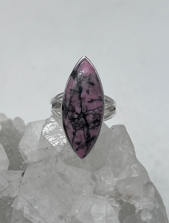 Manganese In Rhodonite Ring, Size 6
