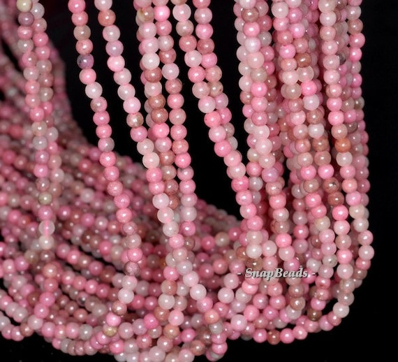 3mm Haitian Flower Red Rhodonite Gemstone Round 3mm Loose Beads 16 Inch Full Strand Lot 1,2,6,12 And 50 (90114003-107 - 3mm B)