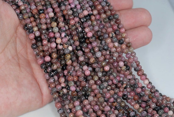 4mm Rhodonite Gemstone Round 4mm Loose Beads 15.5 Inch Full Strand Lot 1,2,6,12 And 50 (90183743-370) 4mm Rhodonite Gemstone Round 4mm Loose Beads 15.5 Inch Full Strand Lot 1,2,6,12 And 50 (90183743-370)