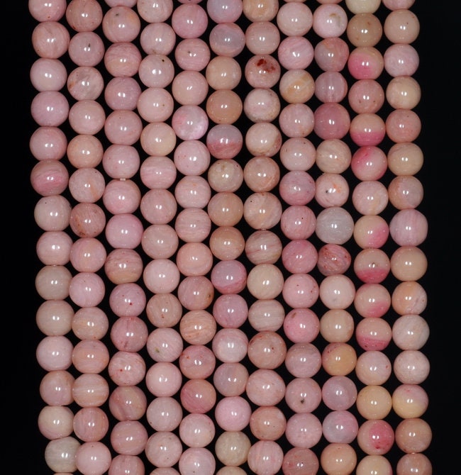 4mm Light Pink Rhodonite Gemstone Grade Aa Round Loose Beads 15.5 Inch Full Strand (80000476-a75)
