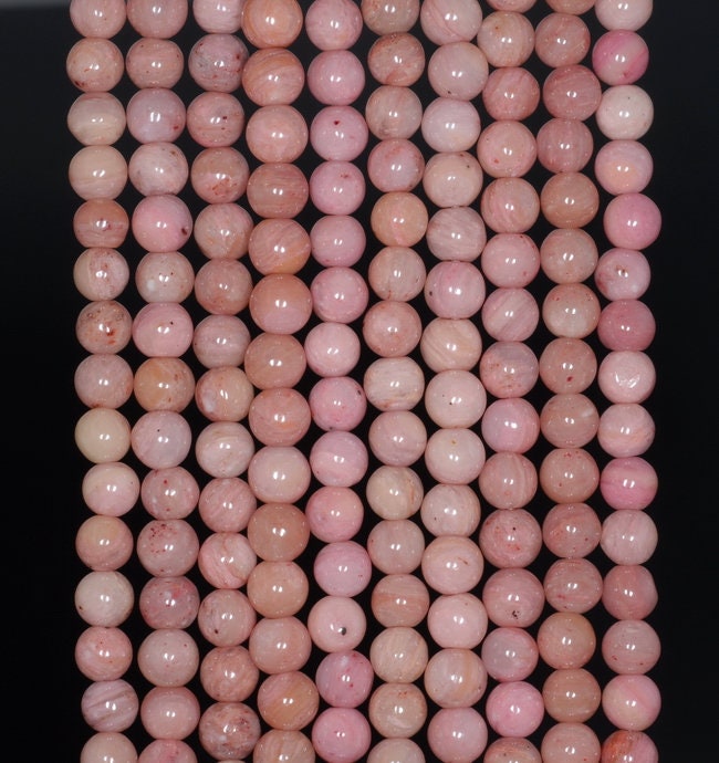 4mm Pink Rhodonite Gemstone Grade Aa Round Loose Beads 15.5 Inch Full Strand (80000475-a75)