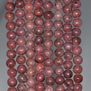 6mm Dark Pink Rhodonite Gemstone Round Loose Beads 16 Inch Full Strand (80000478-a75)